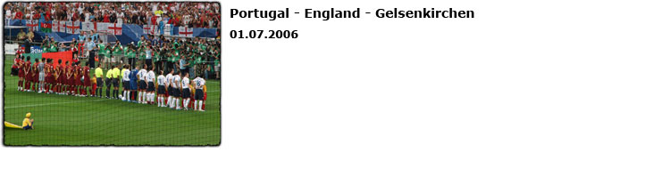 Portugal gegen England in Gelsenkirchen